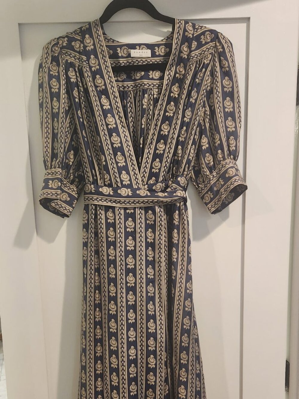 Sandro 100% Silk Wrap Dress